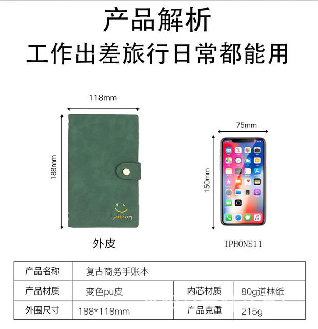 Customizable Loose-Leaf Notebook A6 Softcover Detachable Notepad Simple Ledger Advertising Business Notebook detail 7