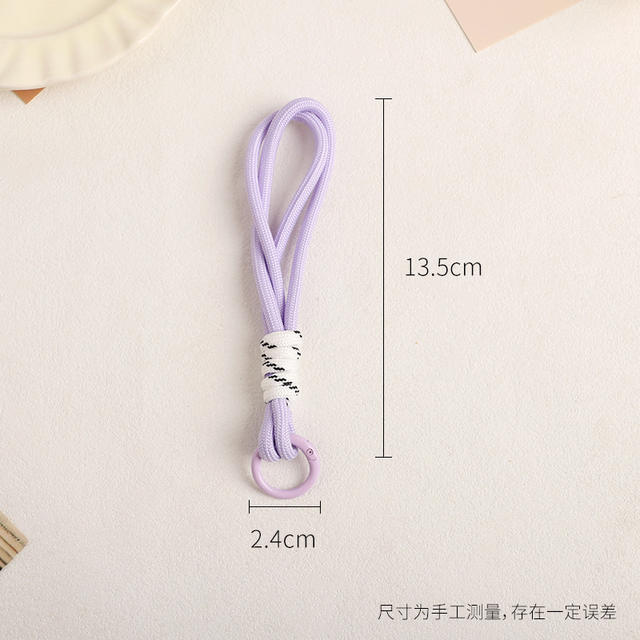 Cute Dopamine Short Phone Lanyard from Xiaohongshu, Dopamine Colorful Rope Keychain Lanyard Accessory detail 5