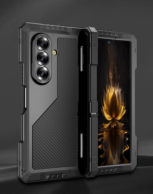 Suitable for Samsung Foldable Z-Fold7 Phone Case, Metal Three-Proof Case, Anti-Drop Silicone Protective Cover, Samsung Phone Case detail 9