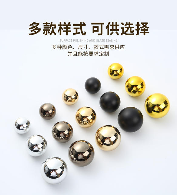 Small Ball Handle European Cream Style Furniture Accessories Drawer Handle Single Hole Exposed Plastic Solid Handle detail 7