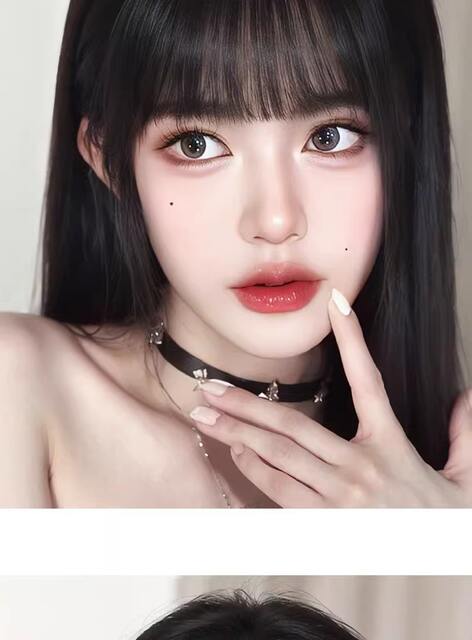 Fake bangs female natural forehead real hair cartoon bangs straight bangs wig piece Air bangs hairline wig sticker detail 12