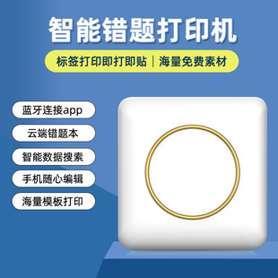 Self-adhesive small portable wireless thermal photo printer pocket student mini wrong label printer detail 6