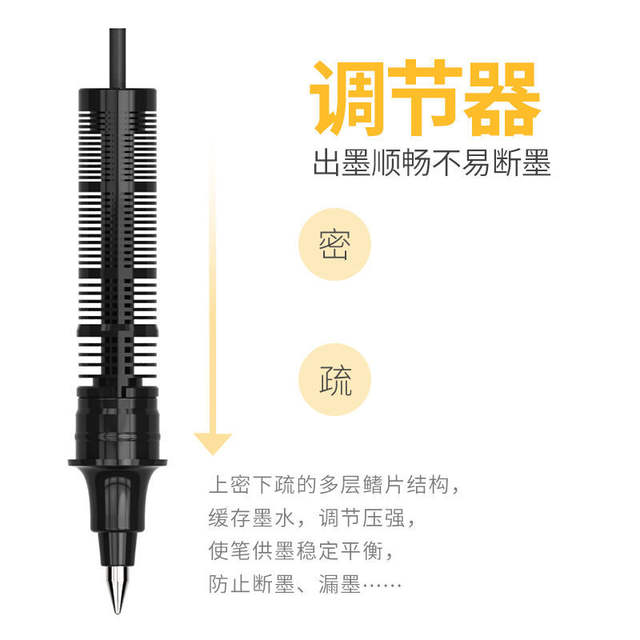 Baixue Direct Liquid Rollerball Pen 155 Student Water-Based Pen 0.5mm Black Ink Office Signature Pen Gel Pen Ballpoint Pen detail 4