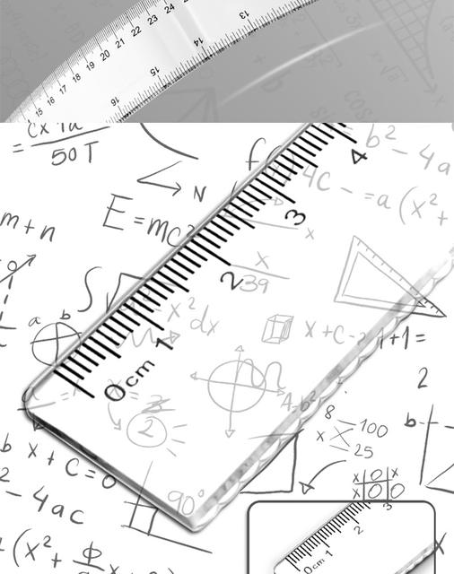 Transparent Straight Ruler for Primary School Students Multifunctional 15/20/30cm40cm Children's Plastic Ruler detail 5