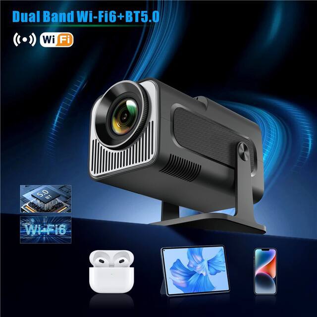 Cross-Border New Hy320 Mini 4K High-Definition Android Smart Home Theater Portable Home Short Throw Projector detail 7