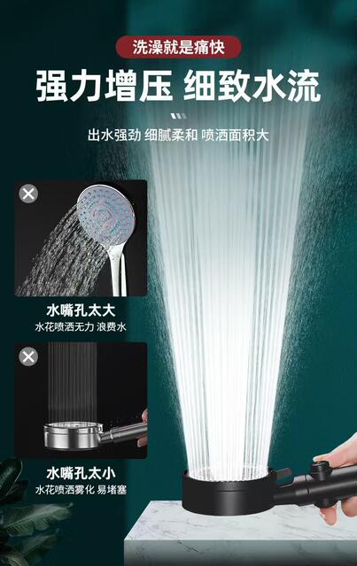 Pressurized Shower Head for Home Bathroom Water Heater, Shower Head with Increased Pressure for Bathing, Showerhead Set detail 5