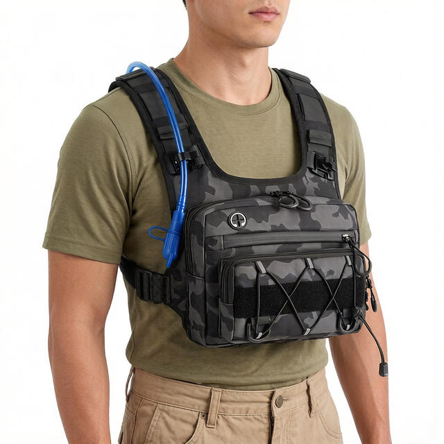 Outdoor Sports Cycling Backpack, Multi-Functional Hiking and Mountaineering Vest, Lightweight Tactical Backpack, Cross-Country Chest Bag detail 12