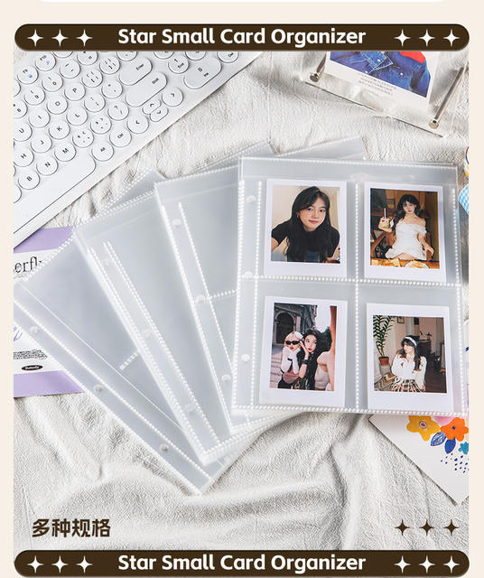 A4 card book inner page 4 palace grid postcard photo album 3 inch card page animation set inner core storage book inner page film wholesale detail 8