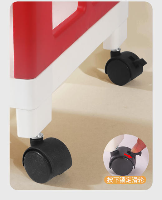 Multi-Layer Storage Rack Kitchen Fruit and Vegetable Snack Storage Rack Removable Pulley Trolley Floor-Standing Shoe Storage Rack detail 6
