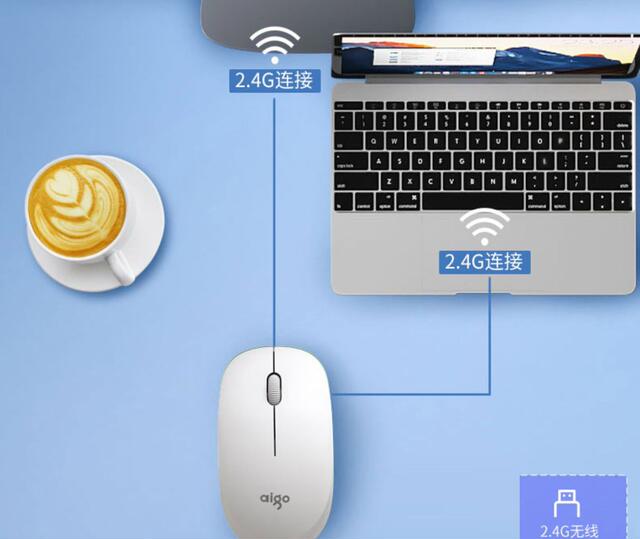 Aig0 M20 Wireless Mouse Optical Mouse Smart Sleep Mode Stylish Simple Matte Finish for Home and Office Use detail 7