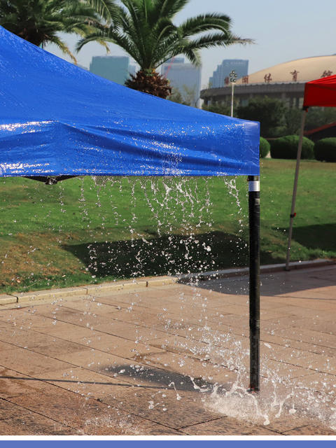 Four Corner Rain-proof Tent Four-legged Canopy Sun Large Umbrella Outdoor Stall Special Awning for Rain Shelter Telescopic Folding detail 5