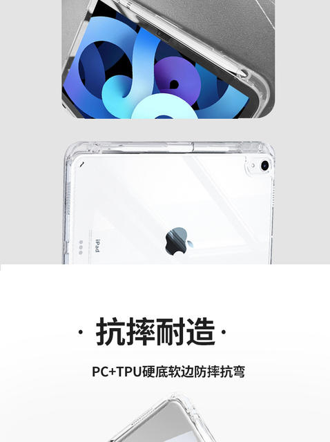Suitable for iPad Protective Case 70% off Stand Tablet Case Flip Tablet Protective Case High Transparency Anti-Fall with Pen Slot Design detail 8