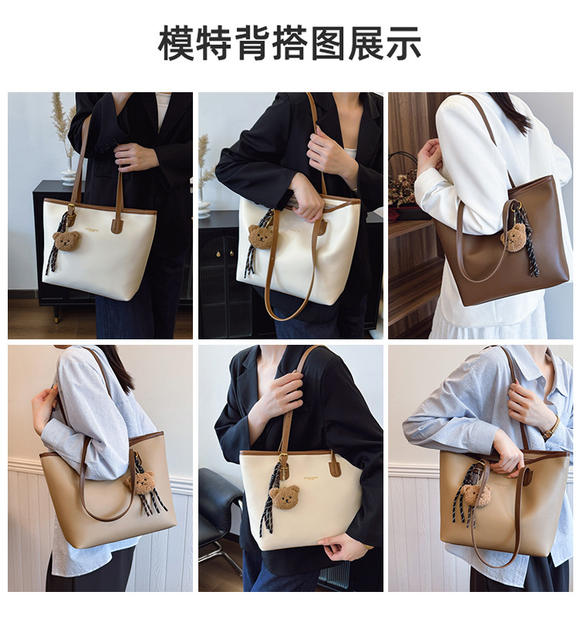Cross-Border Retro Large-Capacity Bag for Women 2025 New Fashion Korean Niche Tote Bag Single Shoulder Armpit Bag Wholesale detail 4