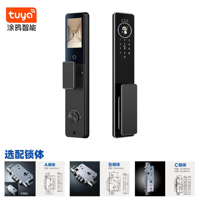 Ai Face Recognition Smart Lock, Home Smart Door Lock, Fingerprint Password Lock, Entry Door Anti-Theft Door Electronic Lock, Cross-Border