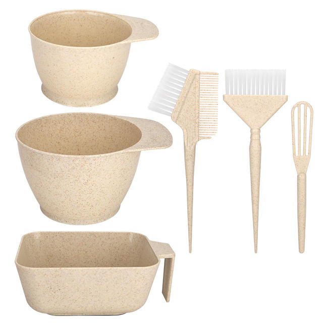 Wheat Straw Hair Dyeing Tools, Hair Dyeing Bowl, Hair Salon and Barber Shop Perm and Dye Tools, Dye Paste Mixing Stick, Hair Dye Brush detail 11