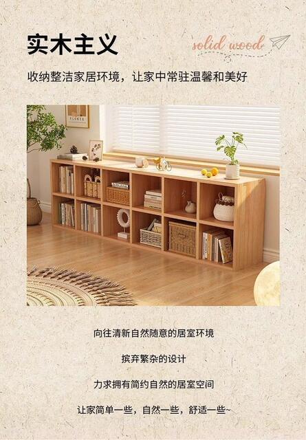 Low Cabinet Storage Cabinet Bookshelf Storage Rack Floor-Standing Bookcase Home Storage Cabinet Layered Rack Eight-Compartment Cabinet Grid Cabinet detail 2
