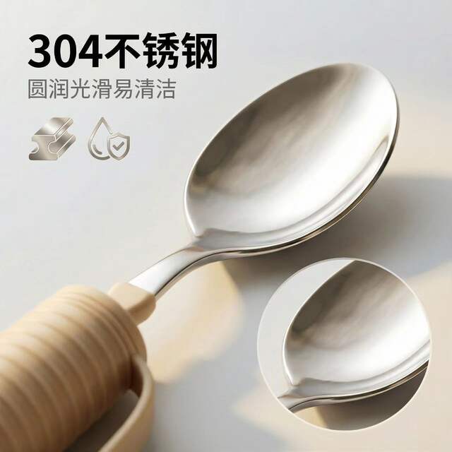 Cross-Border Anti-Shake Spoon for the Elderly, Suitable for Elderly Care, Auxiliary Spoon and Fork for Stroke Patients, Elderly Care Auxiliary Tableware, Western Style, One-Piece Dropshipping detail 7