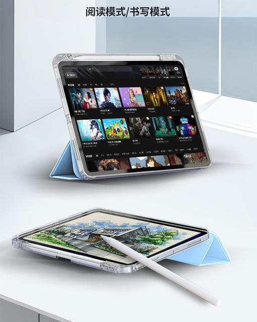 Suitable for iPad Protective Case 70% off Stand Tablet Case Flip Tablet Protective Case High Transparency Anti-Fall with Pen Slot Design detail 10