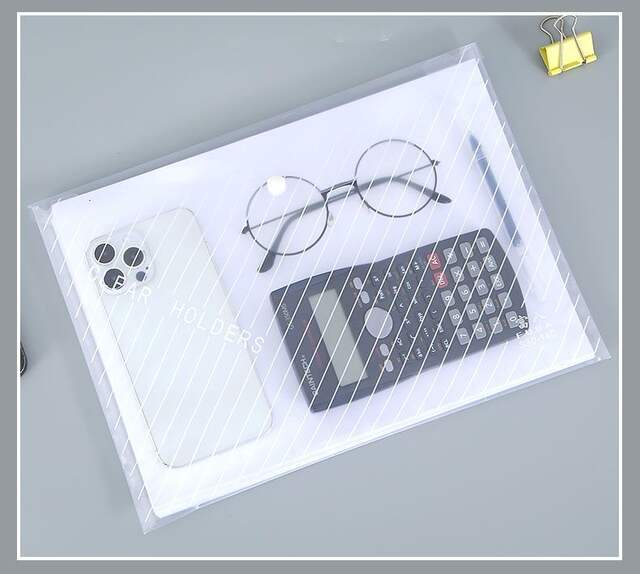 Thickened A4 File Bag Snap Bag Storage Test Paper Bag File Information Bag Transparent File Bag Can Be Set-Made detail 9