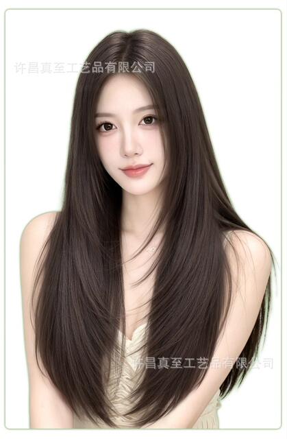 Women's Hairpiece with Realistic Hair, Fluffy and Volume-Enhancing, One-Piece High-Layered Long Straight Hair, Lightweight and Seamless Invisible Hair Extension detail 10