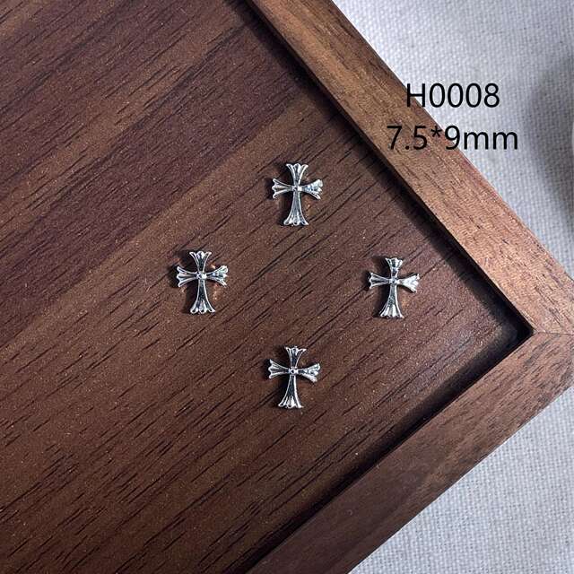 Nail Art Metal Accessories Wholesale for Export, Silver Alloy Cross 456, Punk Style Nail Art Wholesale detail 8