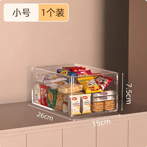Transparent Large-Capacity Storage Box Acrylic Multi-Functional Thickened Desktop Storage Basket Rectangular Storage Box