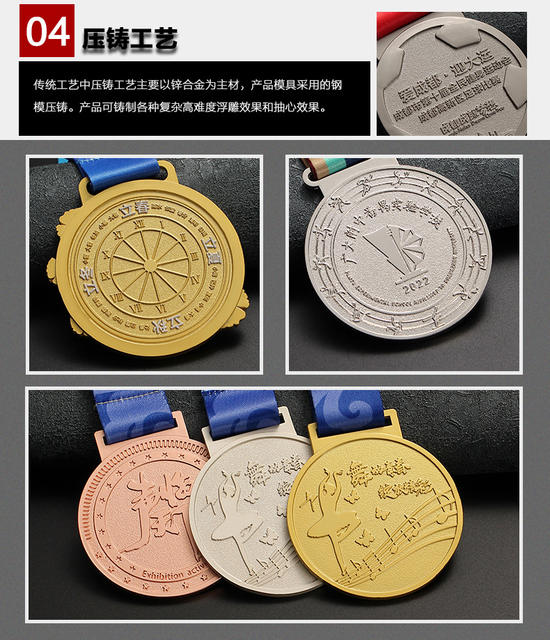 Customized Zinc Alloy Metal Medals for Corporate Events and Competitions, Custom-Made Lacquered Medals, Custom Metal Medal Customization detail 8