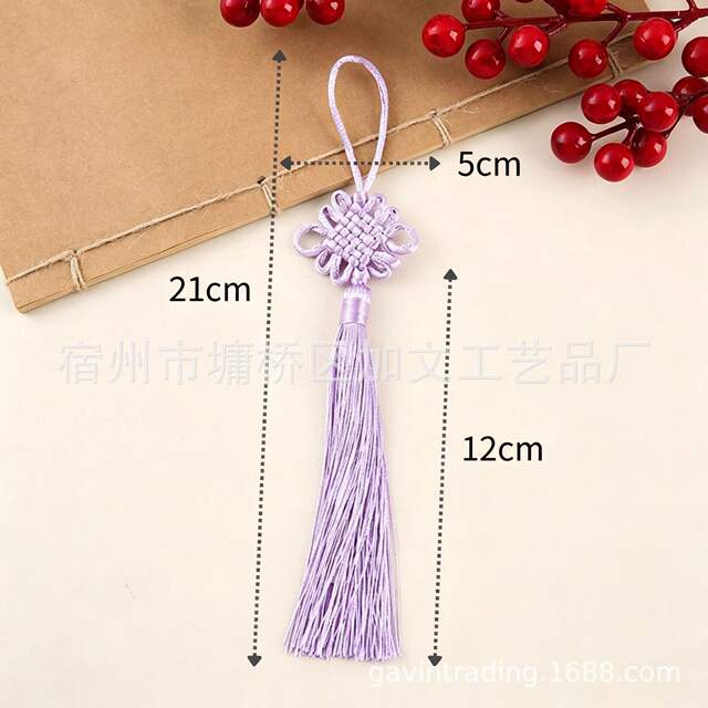 Small Red Six-Square Knot Chinese Knot Pendant, Small Hanging Ornament Chinese Knot Tassel, Prosperity Knot Special Gift detail 12