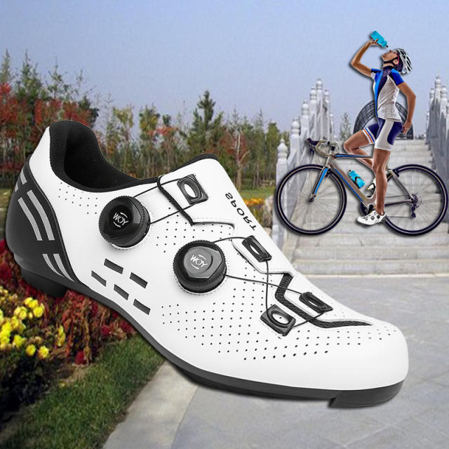 New professional cycling shoes men's lockless mountain bike bicycle shoes road bike lock shoes non-lock bicycle Women's Spring detail 2