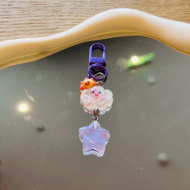 New Cloud Star Mobile Phone Rope Creative Cute School Bag Pendant Student Niche Resin Accessories Hanging Chain Mobile Phone Chain detail 9