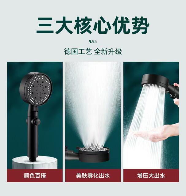 Pressurized Shower Head for Home Bathroom Water Heater, Shower Head with Increased Pressure for Bathing, Showerhead Set detail 1