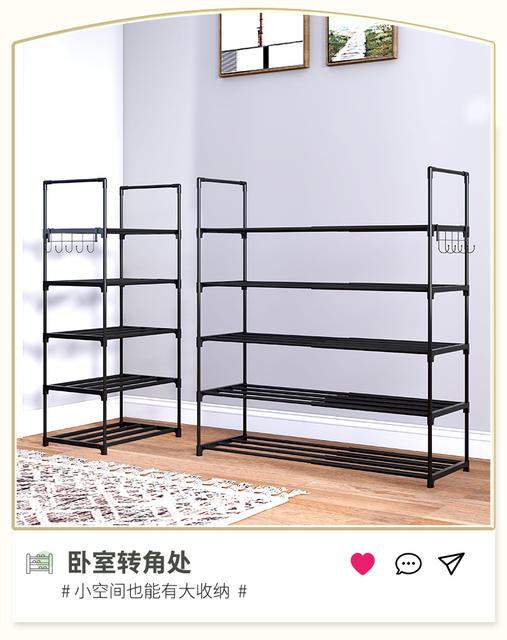 Expandable Shoe Rack, Multi-Layer Large Shoe Cabinet for Home Entrance, Space-Saving Storage Rack for Dormitory, Metal Storage Rack detail 9