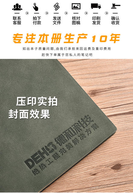 Business A5 Thickened Notebook with Logo Printing, Sheepskin A6 Notepad, Office Gift Set, B5 Diary detail 2