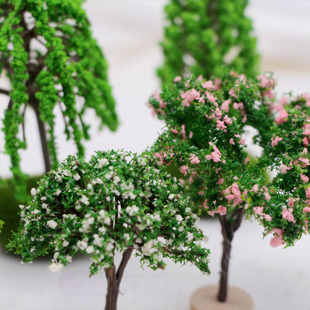Miniature Garden Artificial Landscape Trees, Plastic Building Model Trees, Ob11 Micro-Landscape Scene Making Materials detail 4