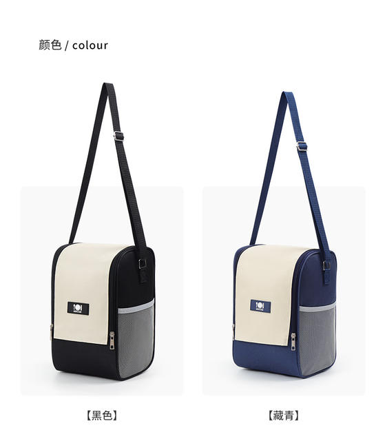 Lunch Box Bag Square Large Opening Insulation Bag to Bring Rice to Work Handbag Aluminum Foil Thickeneded Insulation Bag Student Lunch Bag detail 10