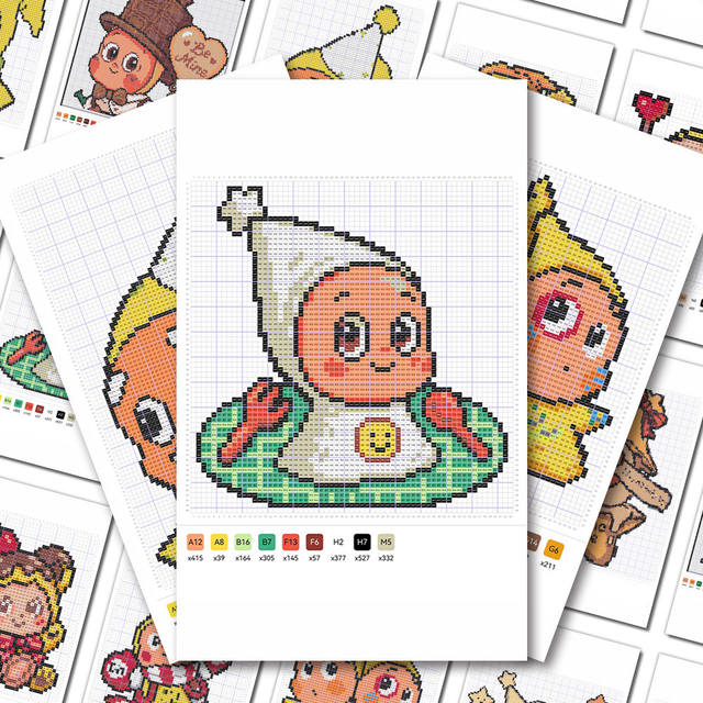 12 Pieces of Healing Pattern DIY Handmade Bead Art Templates, Self-Adhesive Desktop Wall Notepad Waterproof Stickers detail 6
