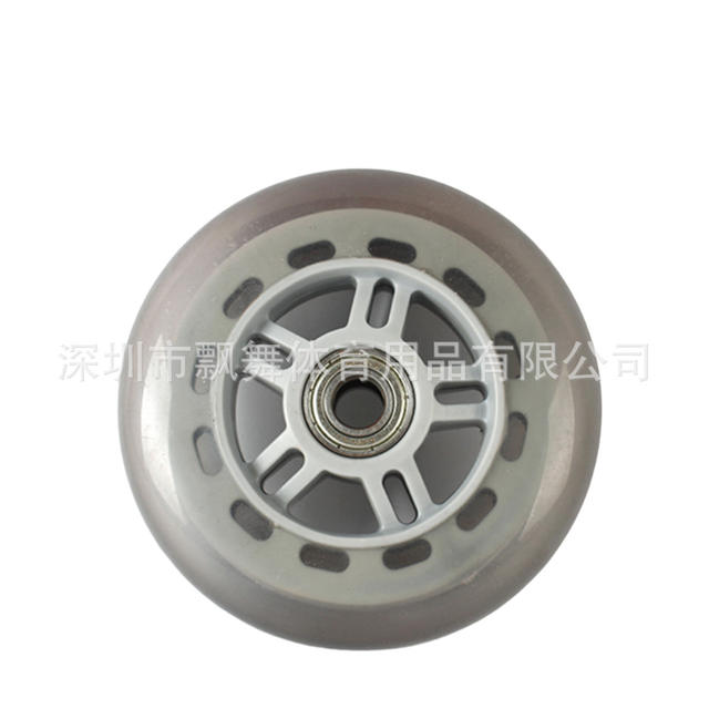 PU wheel skate pulley silent wheel vigor board trolley shopping cart machine with wheel soft rubber material detail 3
