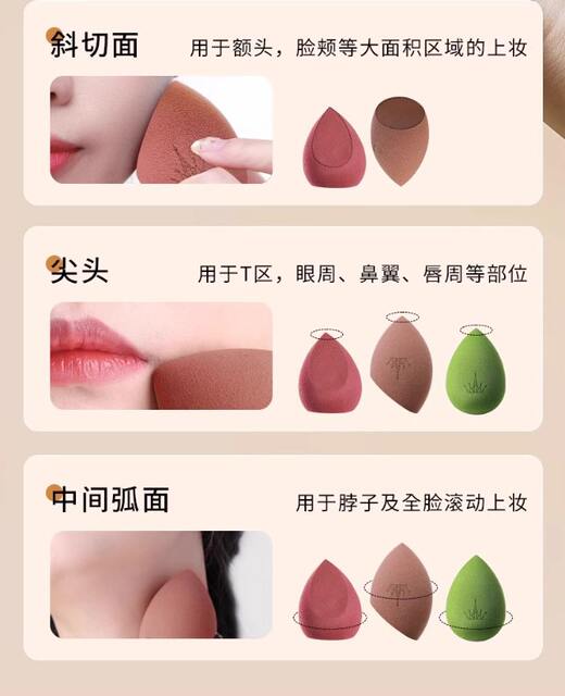 Ermu Tao Makeup Sponge, Foundation Sponge, Makeup Application Tool, Dry and Wet Use, Beginner-Friendly detail 6