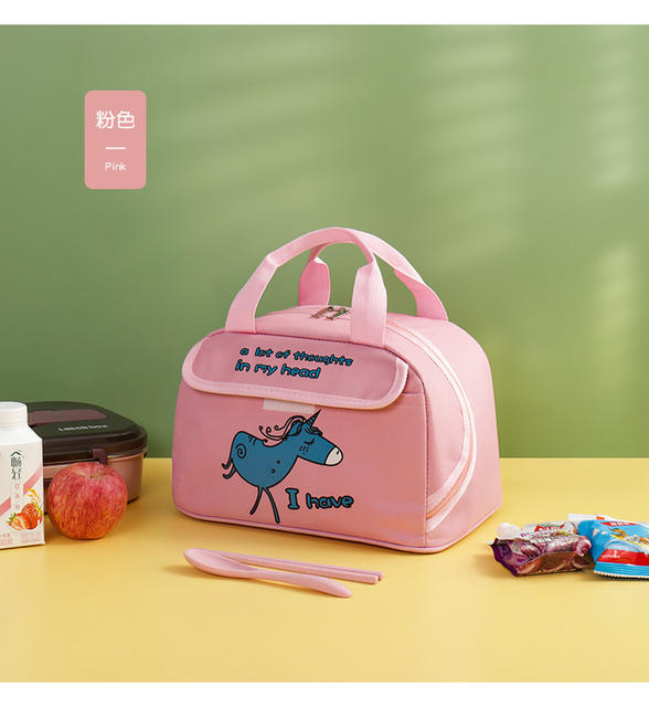 Cartoon Heat Preservation Bag New Children's Lunch Bag Student Portable Thickened Heat Preservation Lunch Box Bag Primary School Student Lunch Box Bag detail 10