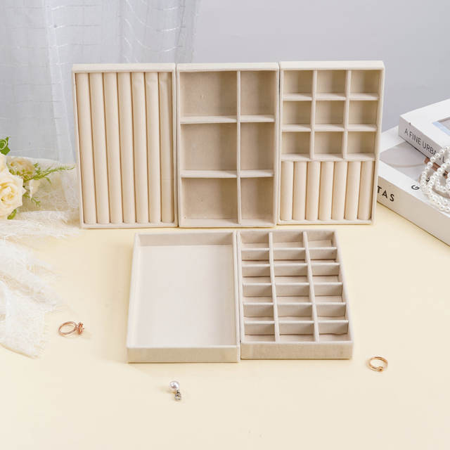 Amazon Foreign Trade Jewelry Box Cross-Border Jewelry Accessories Storage Box Creative Jewelry Box Velvet Tray Storage Box detail 2