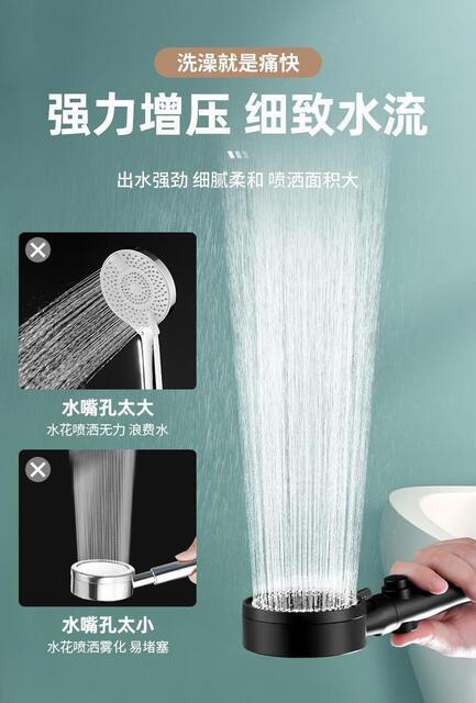 Pressurized Shower Head Set for Home Use, Powerful Showerhead with Water Heater, Showerhead with Pressurized Hose for Bathroom detail 2