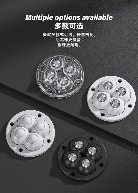 Adhesive type household ball pulley movable furniture base rotating universal wheel bed bottom storage box casters detail 8