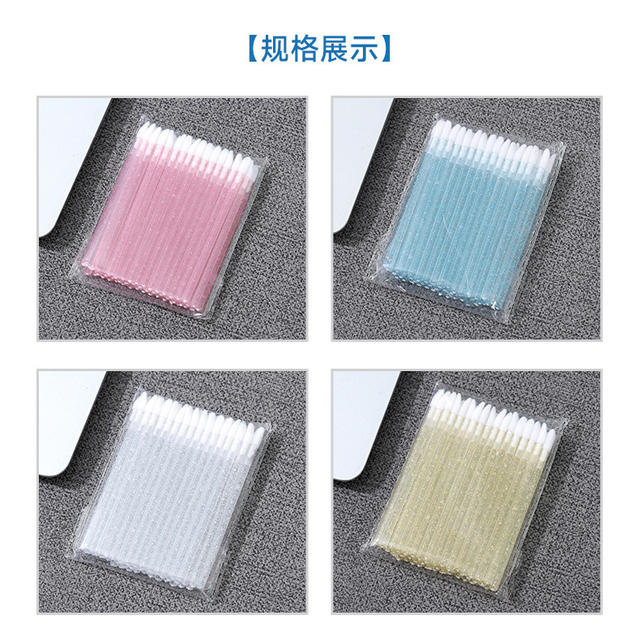 Cross-Border 50 Crystal Rod Solid Lip Brush Cotton Swab Stick Lip Glaze Blending Brush Makeup Tool Convenient Lipstick Brush Wholesale detail 8