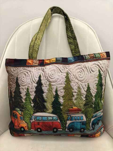 3D Cross-Border New Product Temu Amazon Women's Dog Pattern Printed Handbag Shoulder Bag 300g Canvas Bag detail 2