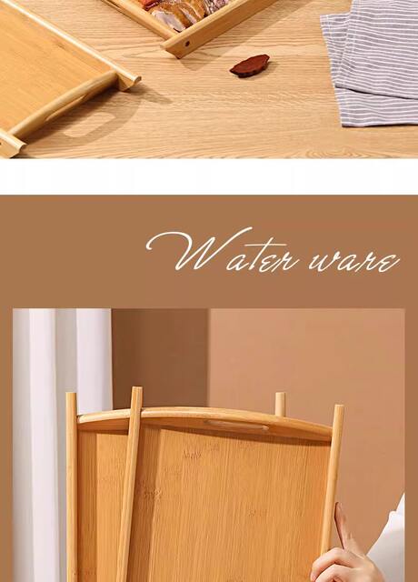 Hotel dish marinated dish barbecue dish wholesale wine dish bamboo wooden tray binaural handle tea tray water cup tray detail 5