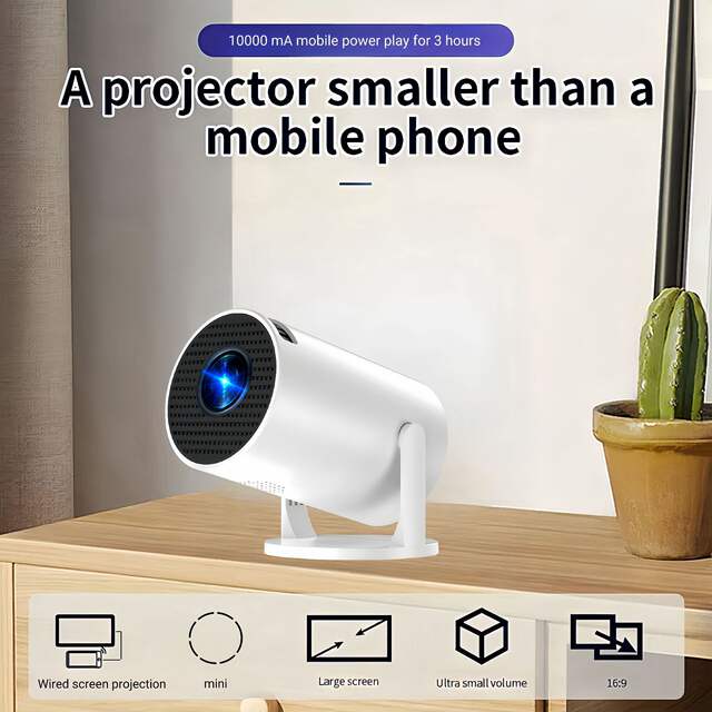 Cross-Border Hy200 Projector 1080P High-Definition 4K Smart Home Portable Mini Hy200 Projector detail 3