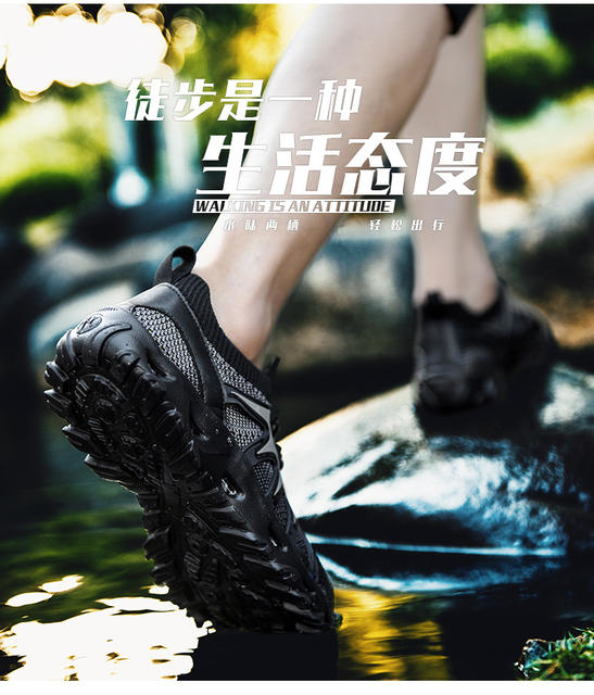 2025 New Outdoor River Tracing Shoes Wading Shoes Drainage Hole Mesh Quick-Drying Breathable Non-Slip Wear-Resistant Cycling Shoes detail 2