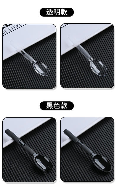Disposable Spoon Individually Packaged Plastic Ice Powder Dessert Ice Cream Cake Fork Takeaway Packaged Fork Spoon Commercial detail 7