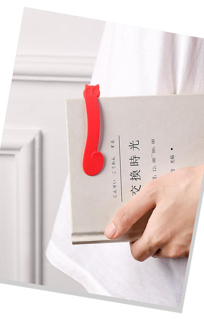 Automatic Follow-up Bookmark Home Student Soft Silicone Deformation-free Simple and Practical Multifunctional Reading Note Clip detail 4