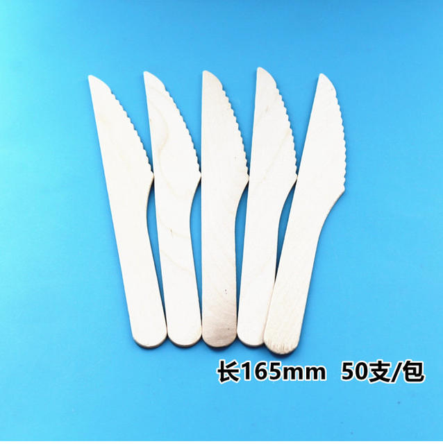 Disposable spoon disposable wooden fork wooden spoon wooden knife 50 wooden spoon coffee stick dessert spoon detail 4